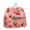 Pink cherry pattern handbag, a fashionable, simple and eco-friendly shopping bag Item Picture
